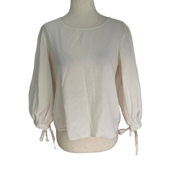 Modcloth Princess Highway Light Peach Cotton Round Neck Women's Size 12 | 35-23 - Picture 1 of 7